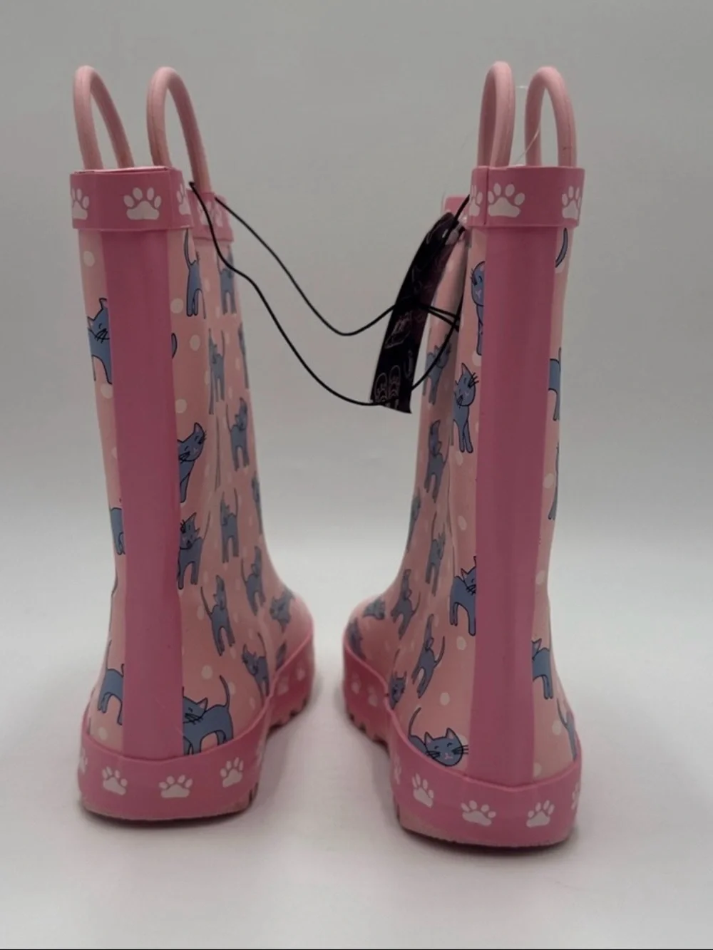 NWT  Pink Waterproof Cat Rain Boots Size 13
